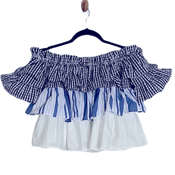 NWT | Romeo & Juliet Couture | Multi Print Off-The-Shoulder Top | Size Small - Picture 2 of 4
